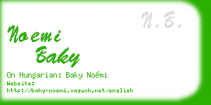 noemi baky business card